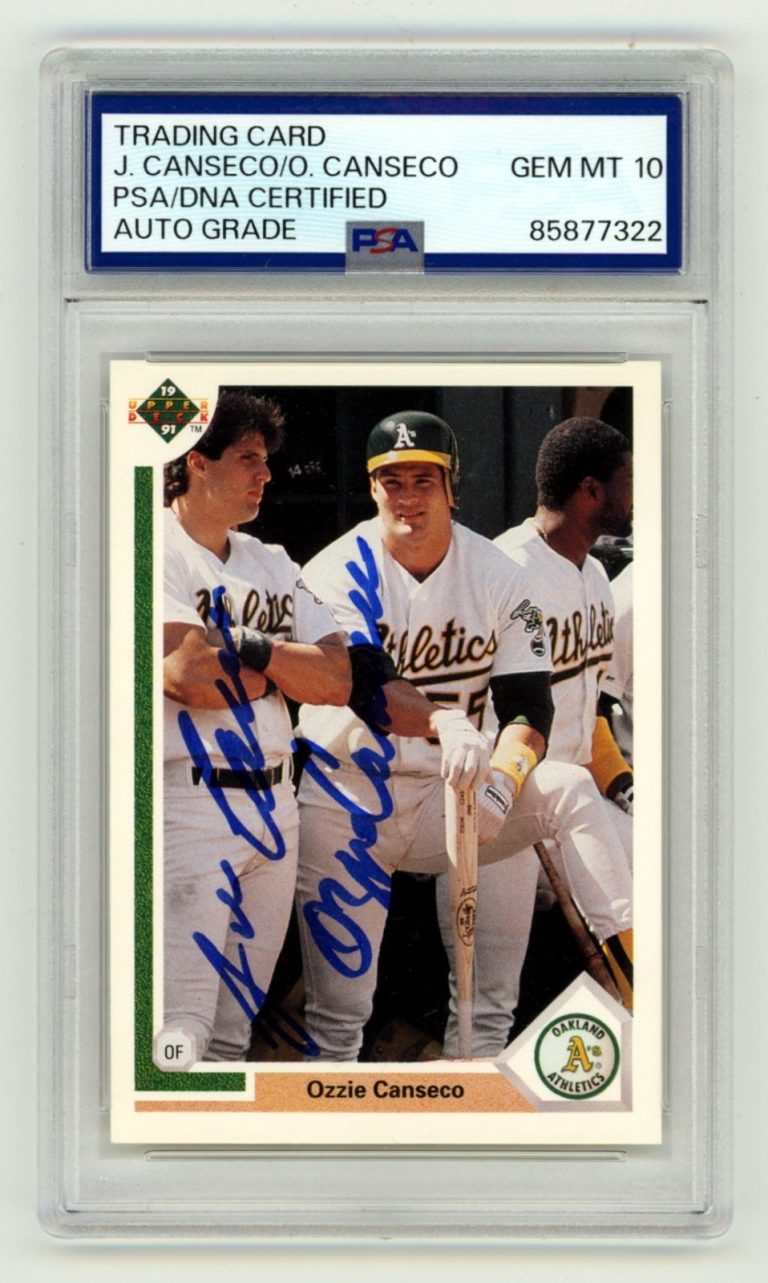 Jose & Ozzie Canseco 1991 Upper Deck #146 Dual Signed Autograph PSA 10 Auto