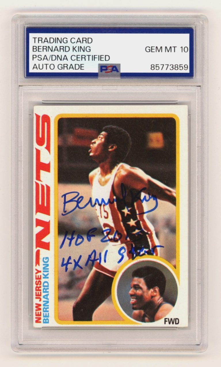 Bernard King 1978-79 Topps #75 RC w/ HOF + 4 All Star Signed PSA 10 Auto Knicks