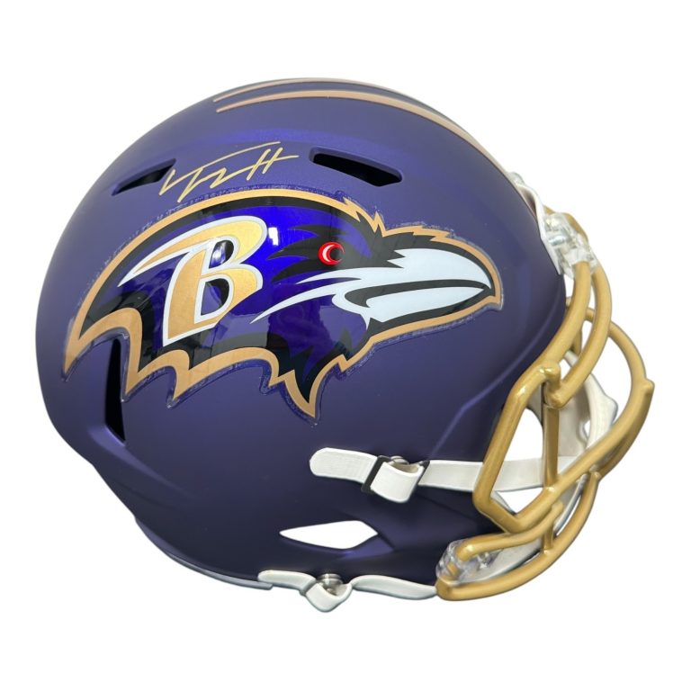 Trey Hendrickson Signed Ravens Alt #1 FS Full Size Helmet JSA Witness COA