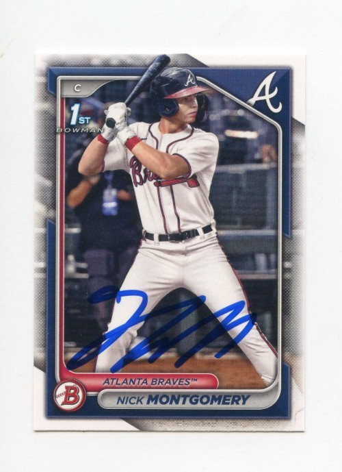 NICK MONTGOMERY SIGNED AUTOGRAPHED 2024 BOWMAN DRAFT BASEBALL CARD AUTO