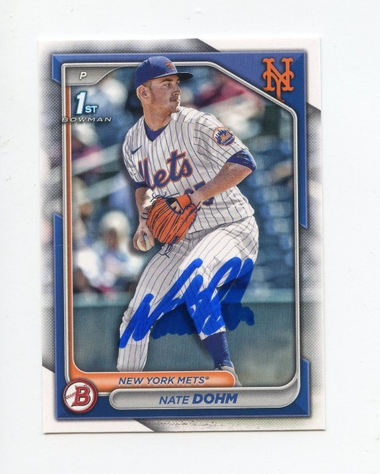 NATE DOHM SIGNED AUTOGRAPHED 2024 BOWMAN DRAFT BASEBALL CARD AUTO