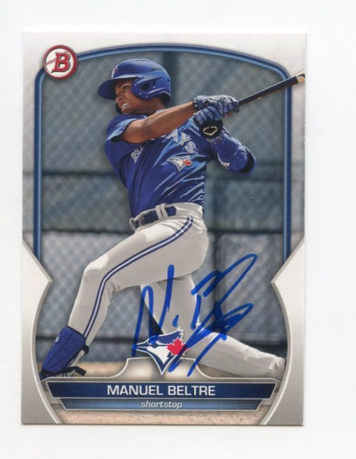 MANUEL BELTRE SIGNED AUTOGRAPHED 2023 BOWMAN BASEBALL CARD AUTO