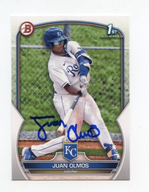 JUAN OLMOS SIGNED AUTOGRAPHED 2023 BOWMAN BASEBALL CARD AUTO