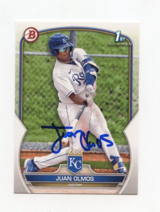 JUAN OLMOS SIGNED AUTOGRAPHED 2023 BOWMAN BASEBALL CARD AUTO