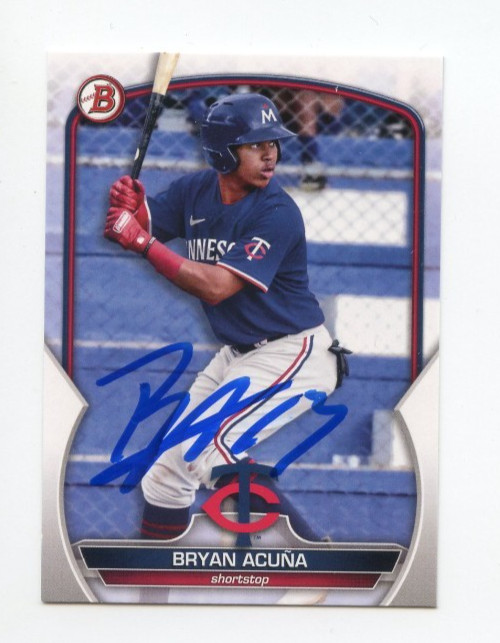BRYAN ACUNA SIGNED AUTOGRAPHED 2023 BOWMAN BASEBALL CARD AUTO