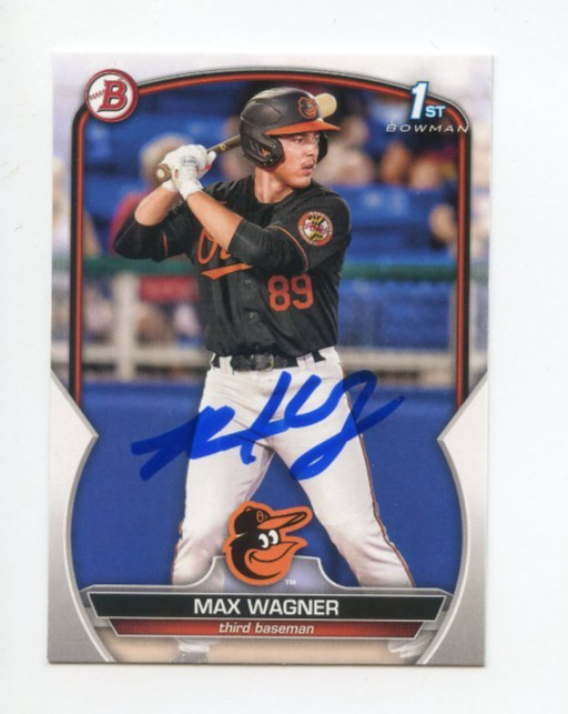 MAX WAGNER SIGNED AUTOGRAPHED 2023 BOWMAN BASEBALL CARD AUTO