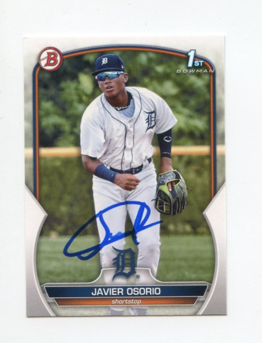 JAVIER OSORIO SIGNED AUTOGRAPHED 2023 BOWMAN BASEBALL CARD AUTO