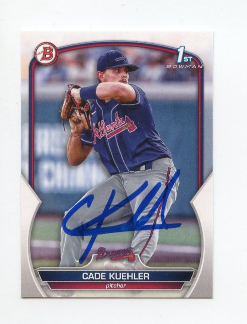 CADE KUEHLER SIGNED AUTOGRAPHED 2023 BOWMAN DRAFT BASEBALL CARD AUTO