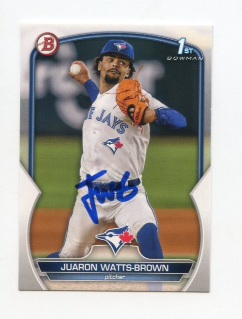 JUARON WATTS-BROWN SIGNED AUTOGRAPHED 2023 BOWMAN DRAFT BASEBALL CARD AUTO