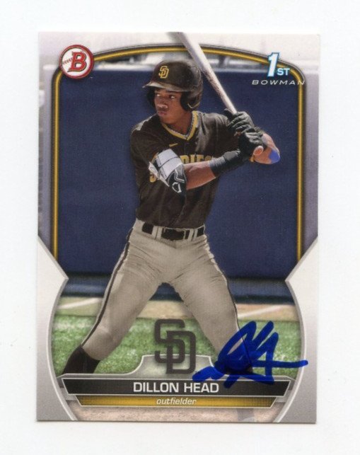 DILLON HEAD SIGNED AUTOGRAPHED 2023 BOWMAN DRAFT BASEBALL CARD AUTO