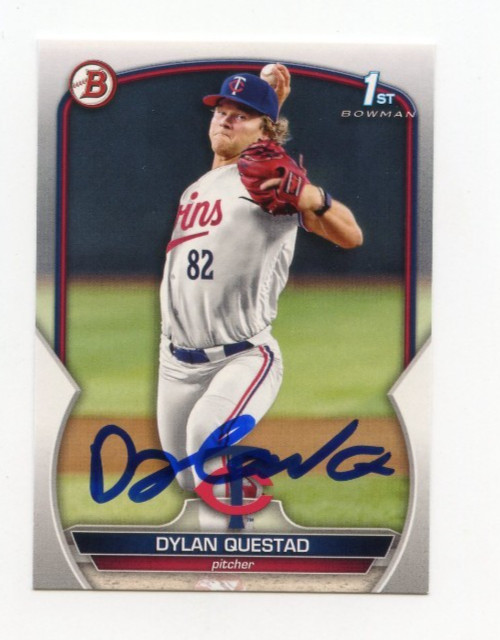 DYLAN QUESTAD SIGNED AUTOGRAPHED 2023 BOWMAN DRAFT BASEBALL CARD AUTO