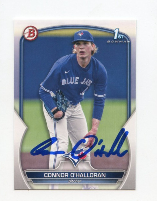 CONNOR O'HALLORAN SIGNED AUTOGRAPHED 2023 BOWMAN DRAFT BASEBALL CARD AUTO