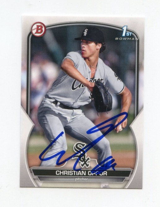 CHRISTIAN OPPOR SIGNED AUTOGRAPHED 2023 BOWMAN DRAFT BASEBALL CARD AUTO