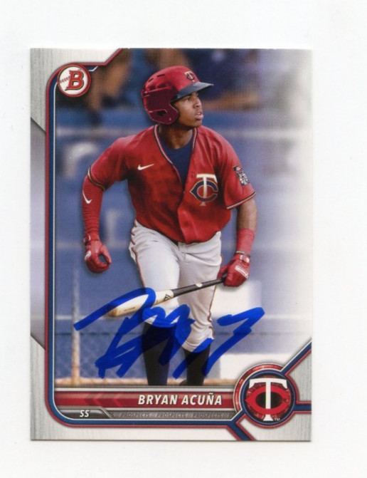 BRYAN ACUNA SIGNED AUTOGRAPHED 2022 BOWMAN DRAFT BASEBALL CARD AUTO