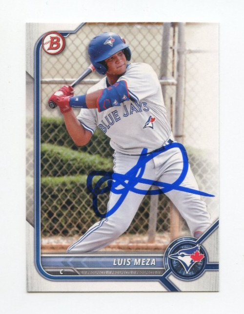 LUIS MEZA SIGNED AUTOGRAPHED 2022 BOWMAN DRAFT BASEBALL CARD AUTO