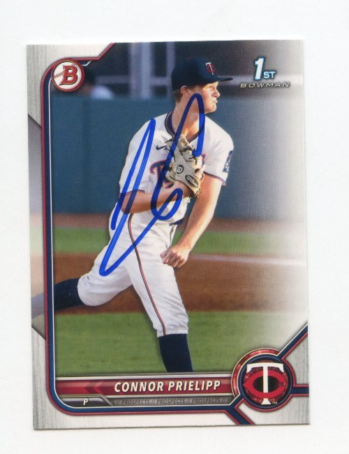 CONNOR PRIELIPP SIGNED AUTOGRAPHED 2022 BOWMAN DRAFT BASEBALL CARD AUTO