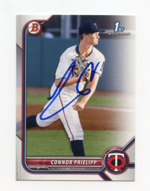 CONNOR PRIELIPP SIGNED AUTOGRAPHED 2022 BOWMAN DRAFT BASEBALL CARD AUTO