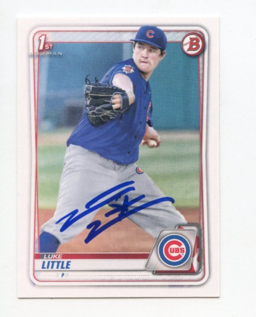 LUKE LITTLE SIGNED AUTOGRAPHED 2020 BOWMAN DRAFT BASEBALL CARD AUTO