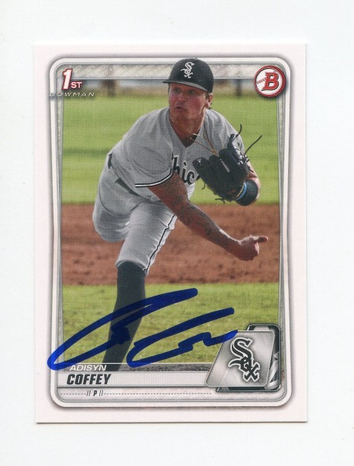 ADISYN COFFEY SIGNED AUTOGRAPHED 2020 BOWMAN DRAFT BASEBALL CARD AUTO