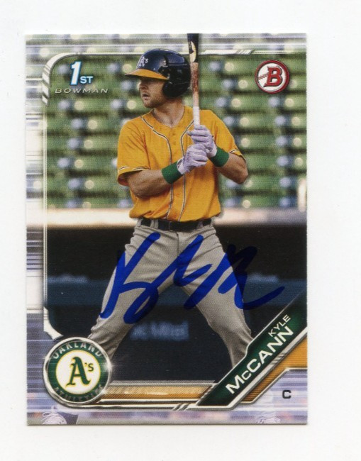 KYLE MCCANN SIGNED AUTOGRAPHED 2019 BOWMAN DRAFT BASEBALL CARD AUTO