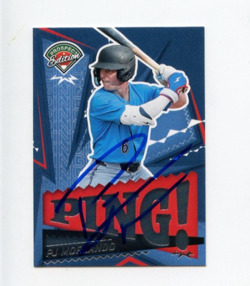 PJ MORLANDO SIGNED AUTOGRAPHED 2024 PANINI PROSEPCT EDITION BASEBALL CARD AUTO