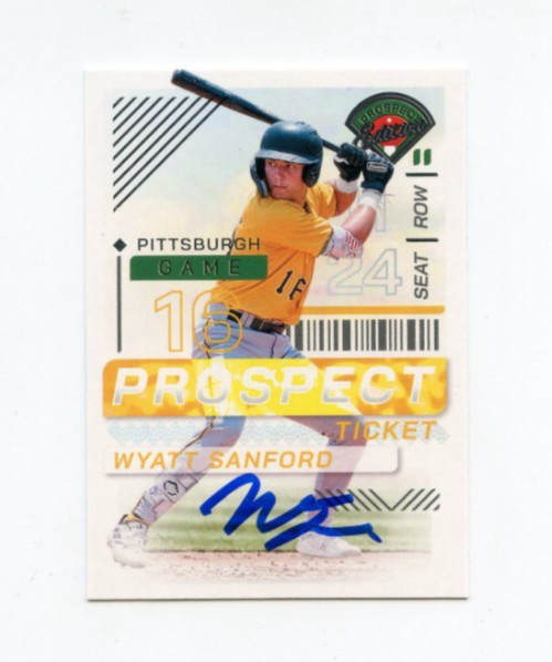 WYATT SANFORD SIGNED AUTOGRAPHED 2024 PANINI PROSEPCT EDITION BASEBALL CARD AUTO