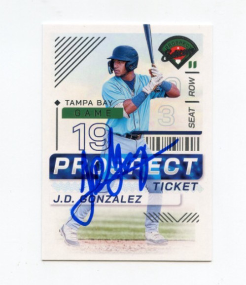 JD GONZALEZ SIGNED AUTOGRAPHED 2024 PANINI PROSEPCT EDITION BASEBALL CARD AUTO