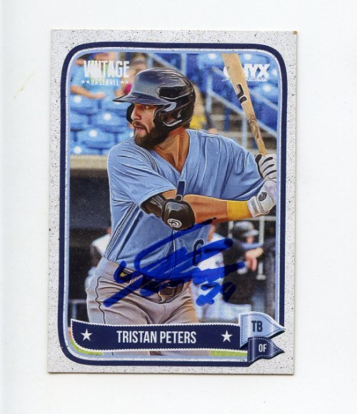 TRISTAN PETERS SIGNED 2024 ONYX VINTAGE BASEBALL CARD AUTO