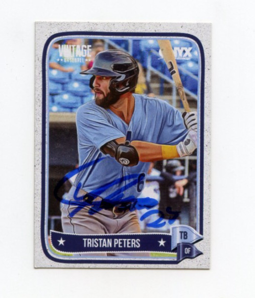 TRISTAN PETERS SIGNED 2024 ONYX VINTAGE BASEBALL CARD AUTO