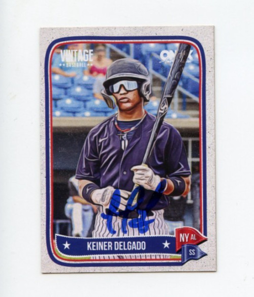 KEINER DELGADO SIGNED AUTOGRAPHED 2024 ONYX VINTAGE BASEBALL CARD AUTO