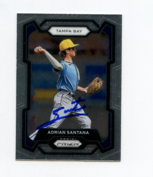 ADRIAN SANTANA SIGNED 2024 PANINI PRIZM DRAFT PICK BASEBALL CARD AUTO