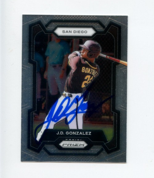 JD GONZALEZ SIGNED 2024 PANINI PRIZM DRAFT PICK BASEBALL CARD AUTO