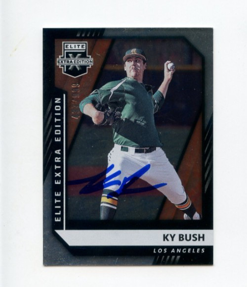 KY BUSH SIGNED 2021 PANINI ELITE BASEBALL CARD AUTO