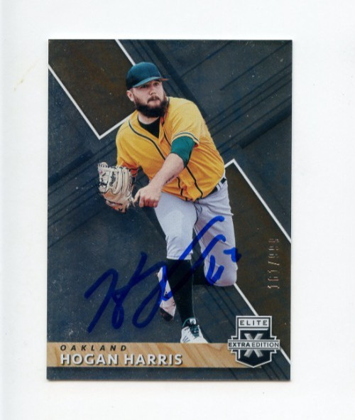 HOGAN HARRIS SIGNED 2019 PANINI ELITE BASEBALL CARD AUTO