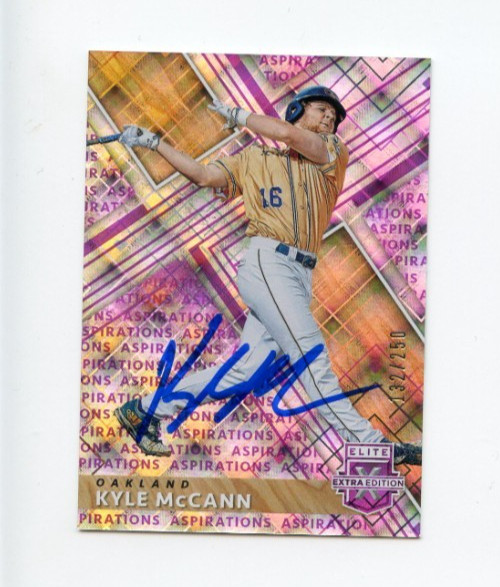 KYLE MCCANN SIGNED 2019 PANINI ELITE BASEBALL CARD AUTO
