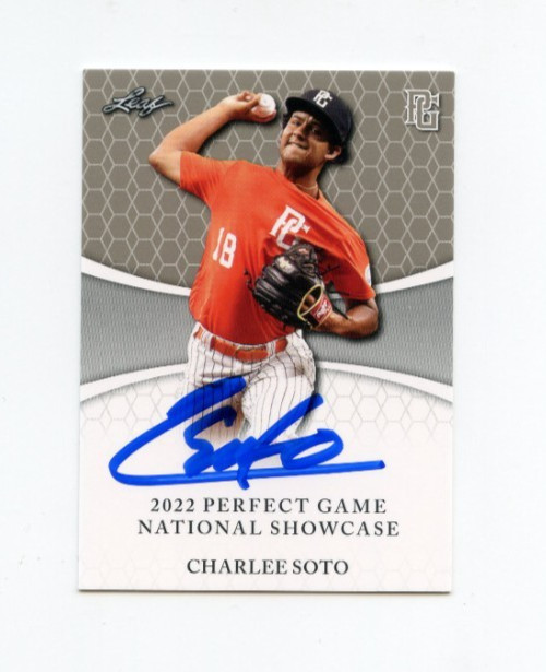 CHARLEE SOTO SIGNED 2022 LEAF PERFECT GAME BASEBALL CARD AUTO