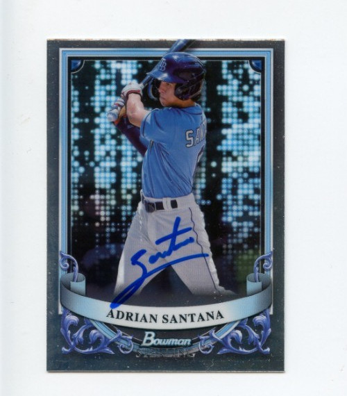 ADRIAN SANTANA SIGNED 2024 BOWMAN STERLING BASEBALL CARD AUTO