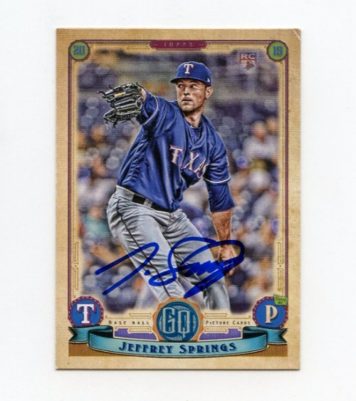 JEFFREY SPRINGS SIGNED 2019 TOPPS GYPSY QUEEN BASEBALL CARD AUTO