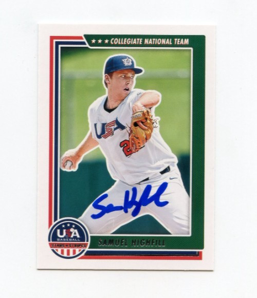 SAMUEL HIGHFILL SIGNED 2022 USA BASEBALL STARS & STRIPES CARD AUTO