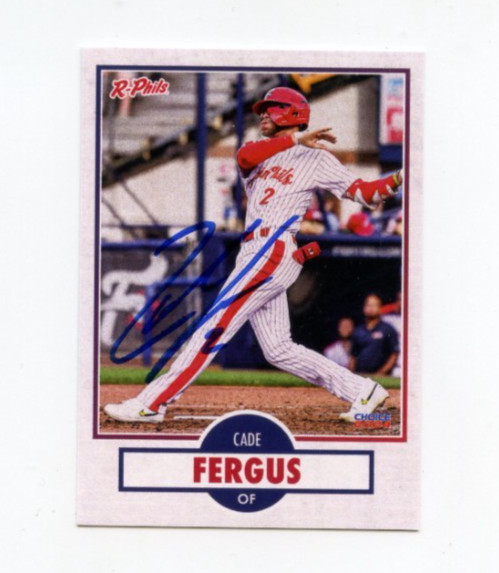 CADE FERGUS SIGNED 2024 READING PHILLIES BASEBALL CARD AUTO