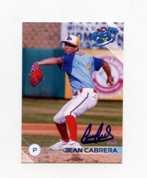 JEAN CABRERA SIGNED 2024 JERSEY SHORE BLUECLAWS BASEBALL CARD AUTO