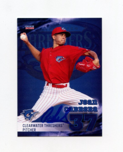 JEAN CABRERA SIGNED 2022 CLEARWATER THRESHERS BASEBALL CARD AUTO