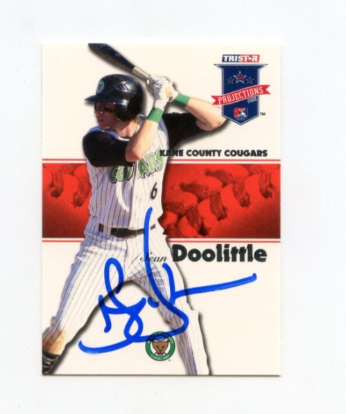 SEAN DOOLITTLE SIGNED 2008 TRISTAR PROJECTIONS BASEBALL CARD AUTO