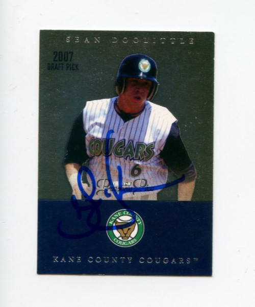 SEAN DOOLITTLE SIGNED 2007 TRISTAR BASEBALL CARD AUTO