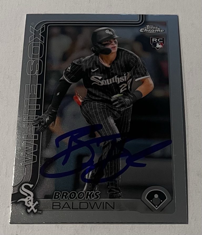 BROOKS BALDWIN SIGNED 2025 TOPPS CHROME BASEBALL CARD AUTO