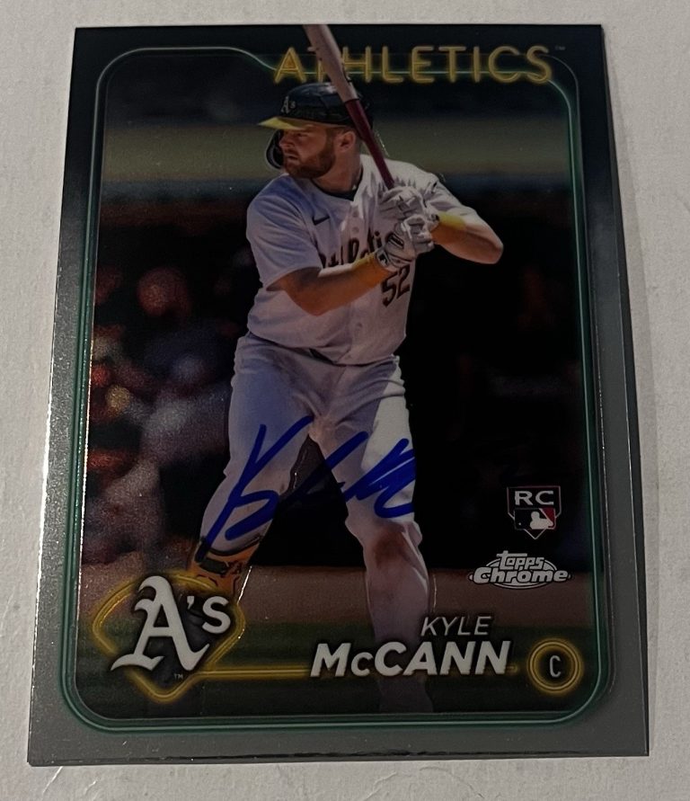 KYLE MCCANN SIGNED 2024 TOPPS CHROME BASEBALL CARD AUTO