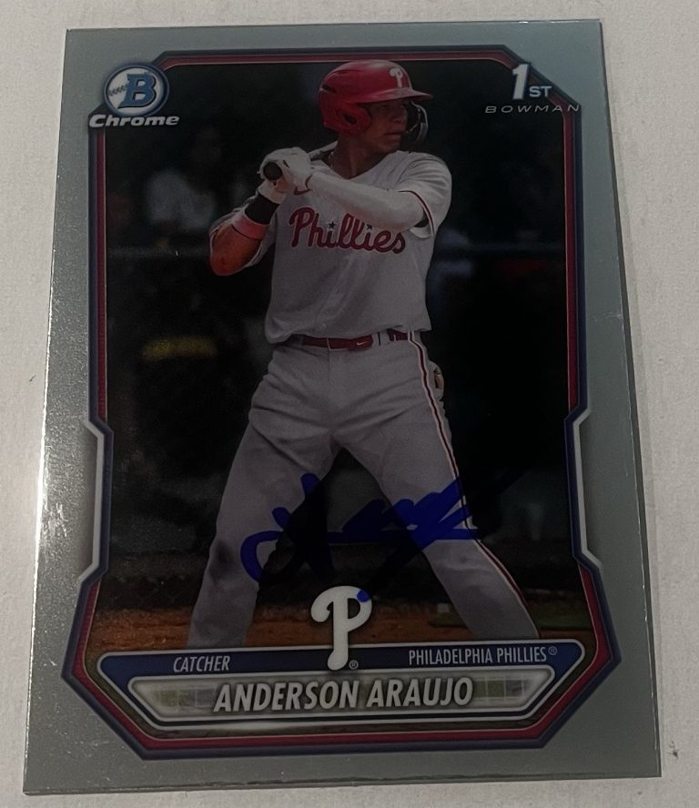 ANDERSON ARAUJO SIGNED 2026 BOWMAN CHROME PROSPECT BASEBALL CARD AUTO