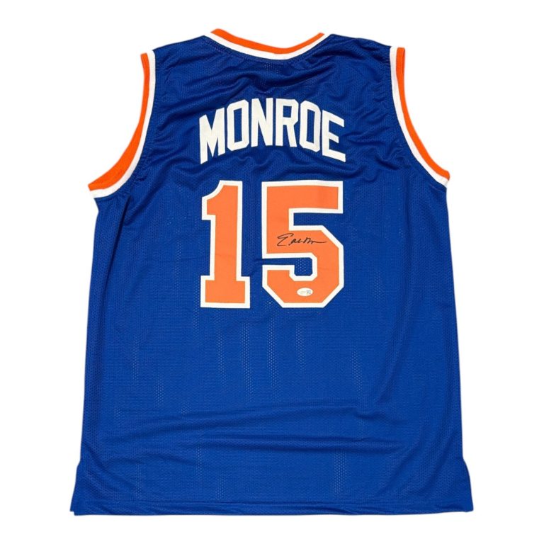Earl Monroe Signed Autographed New York Knicks Custom Jersey JSA Witness COA