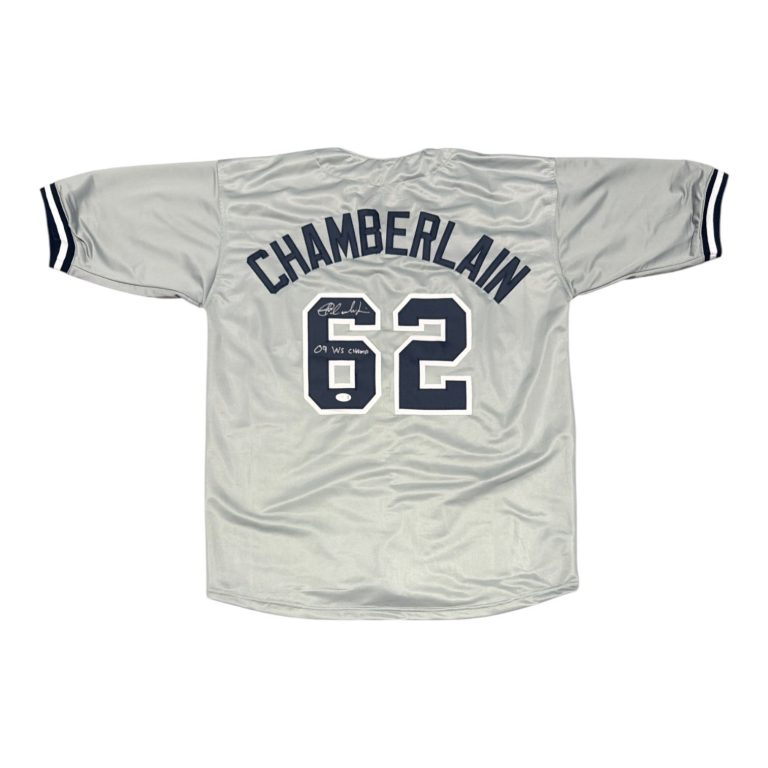 Joba Chamberlain Signed New York Yankees Custom Jersey w/ 09 WS Champs JSA W COA