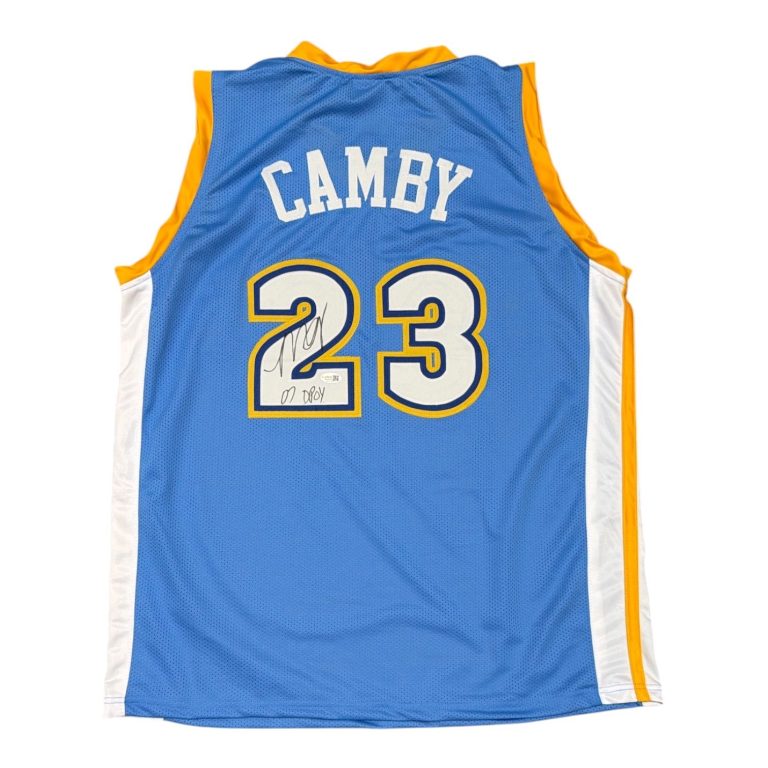 Marcus Camby Signed Denver Nuggets Custom Jersey  w/ 07 DPOY JSA Witness COA